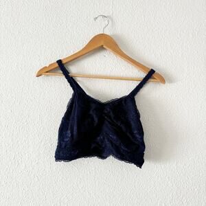 Cacique Navy Blue Lace Bralette womens 18/20 adjustable